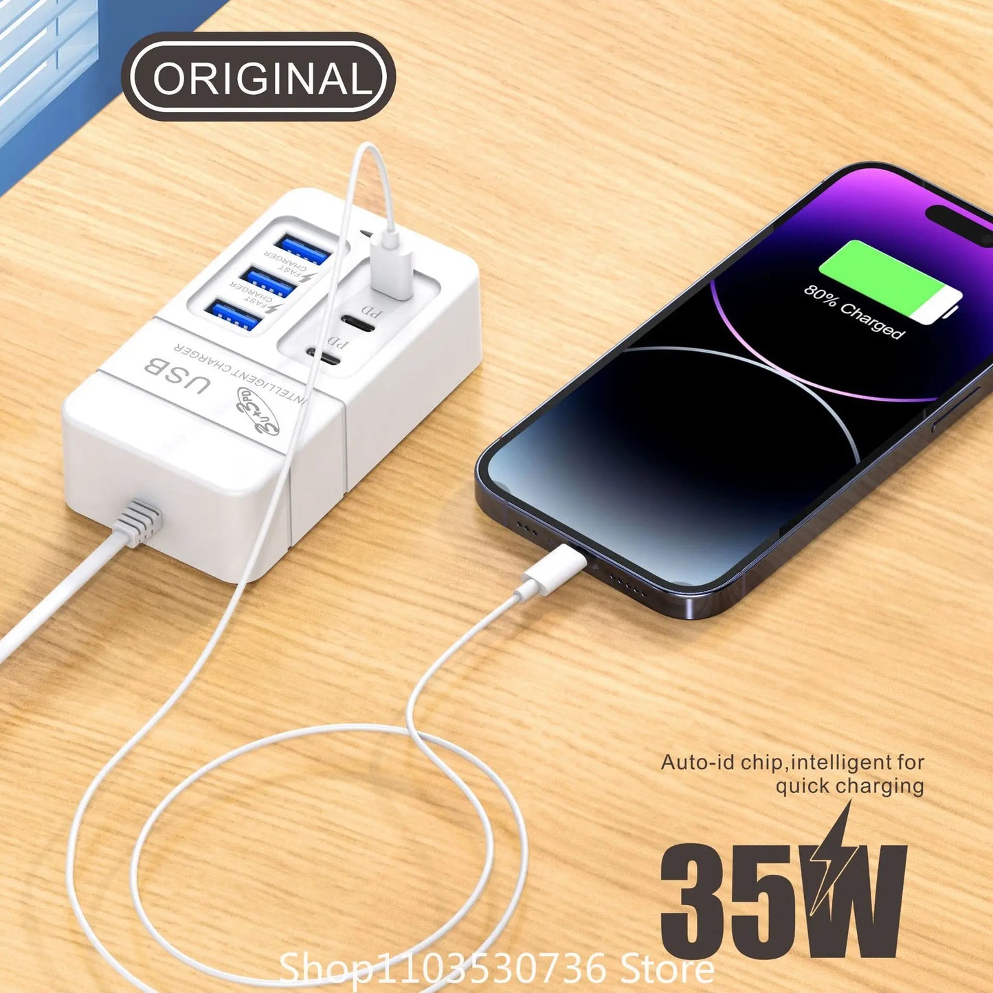 6-Port Multiport USB Charger (35W PD):