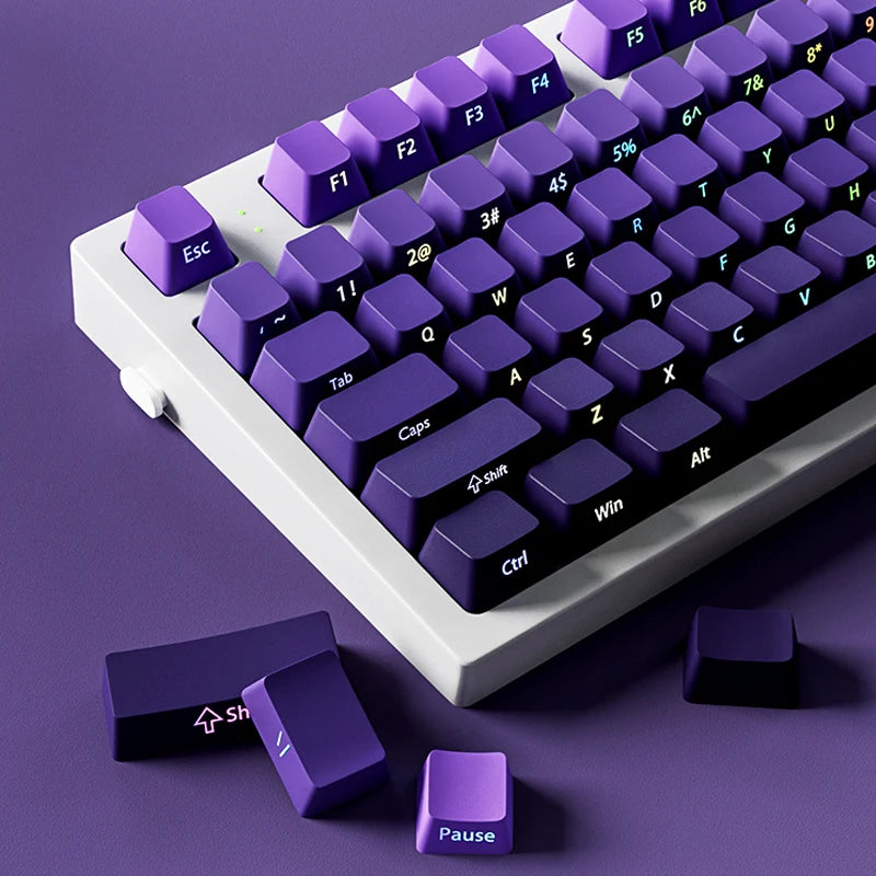 Gradient Purple Double Shot PBT Keycaps
