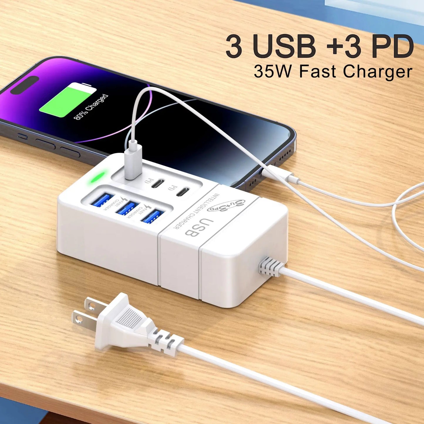 6-Port Multiport USB Charger (35W PD):