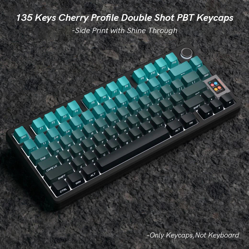 Gradient Purple Double Shot PBT Keycaps