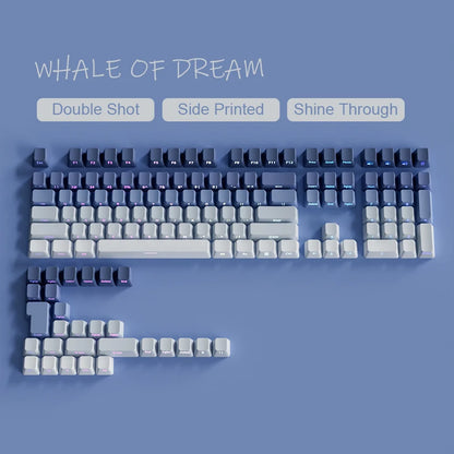 Gradient Purple Double Shot PBT Keycaps
