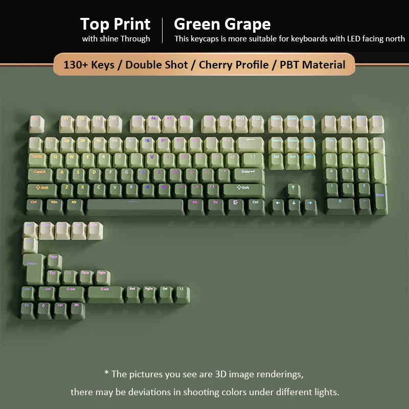 Gradient Purple Double Shot PBT Keycaps