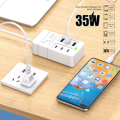 6-Port Multiport USB Charger (35W PD):