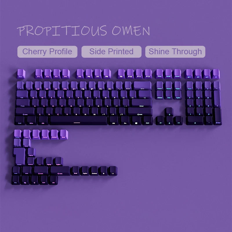 Gradient Purple Double Shot PBT Keycaps