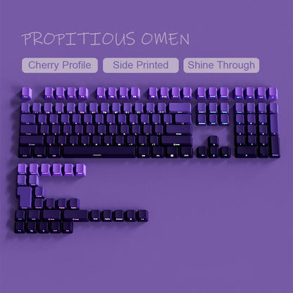 Gradient Purple Double Shot PBT Keycaps