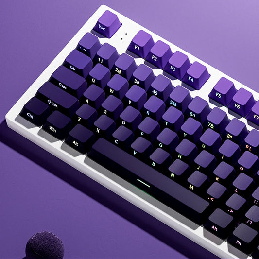Gradient Purple Double Shot PBT Keycaps